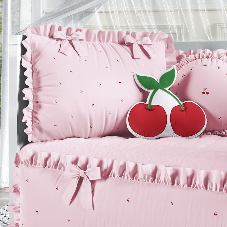 Kit Berço Cerejinhas Rosa
