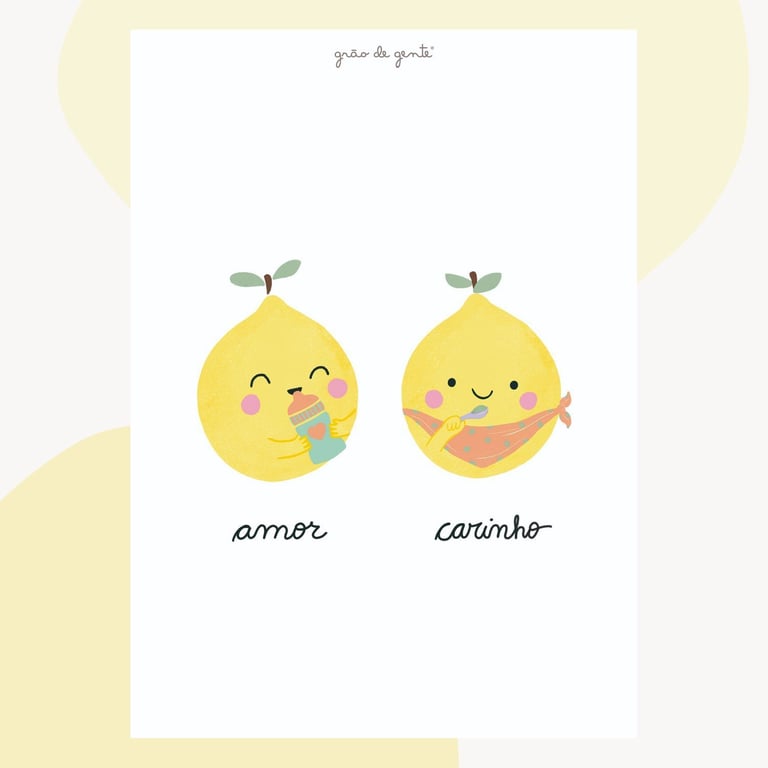 Pôster Adesivo Limões Carinhosos