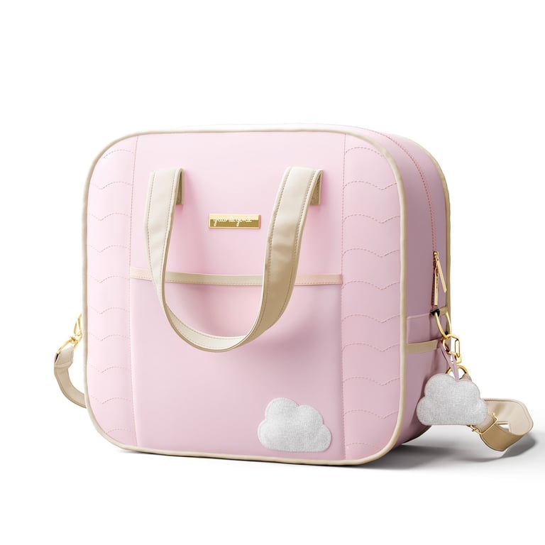 Bolsa Maternidade Nuvem Rosa 34cm