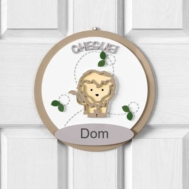Porta Maternidade Personalizado Safári Baby - Dom
