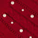Macacão Tricot Trança Pérola Vermelho - imagem 1