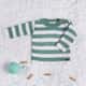 Saída Maternidade Tricot Casaquinho Neutro Chic Verde e Branco 02 Peças - imagem 4