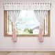 Cortina Bordada Sophia Provençal Branca/Rosa - imagem 1