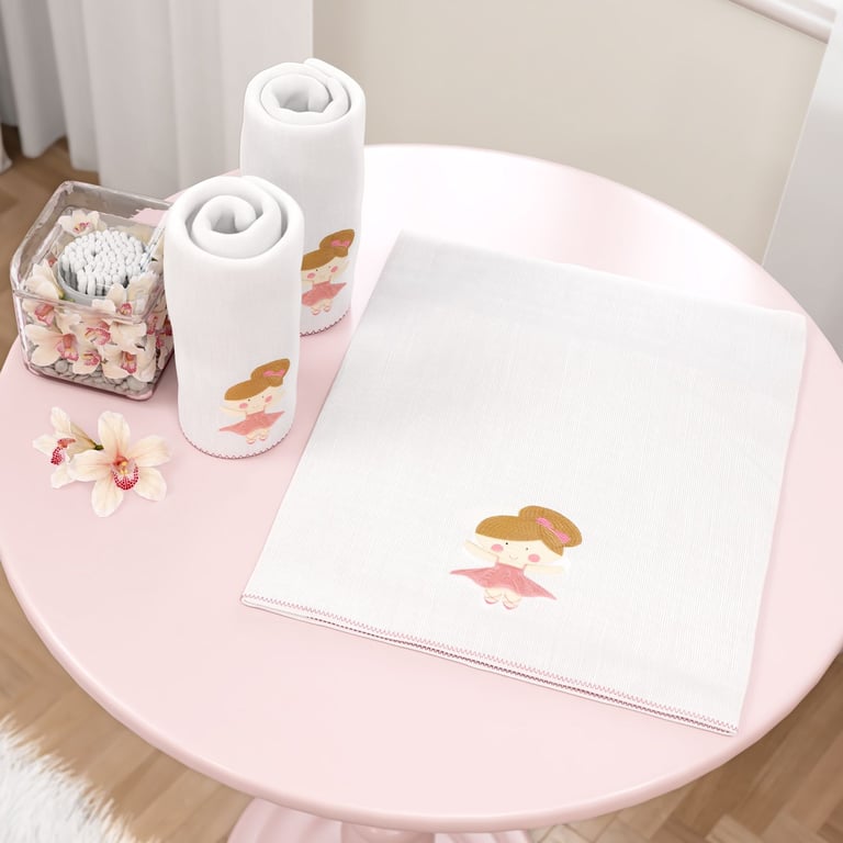 Jogo de Fraldas Ombro Pequena Bailarina com 3