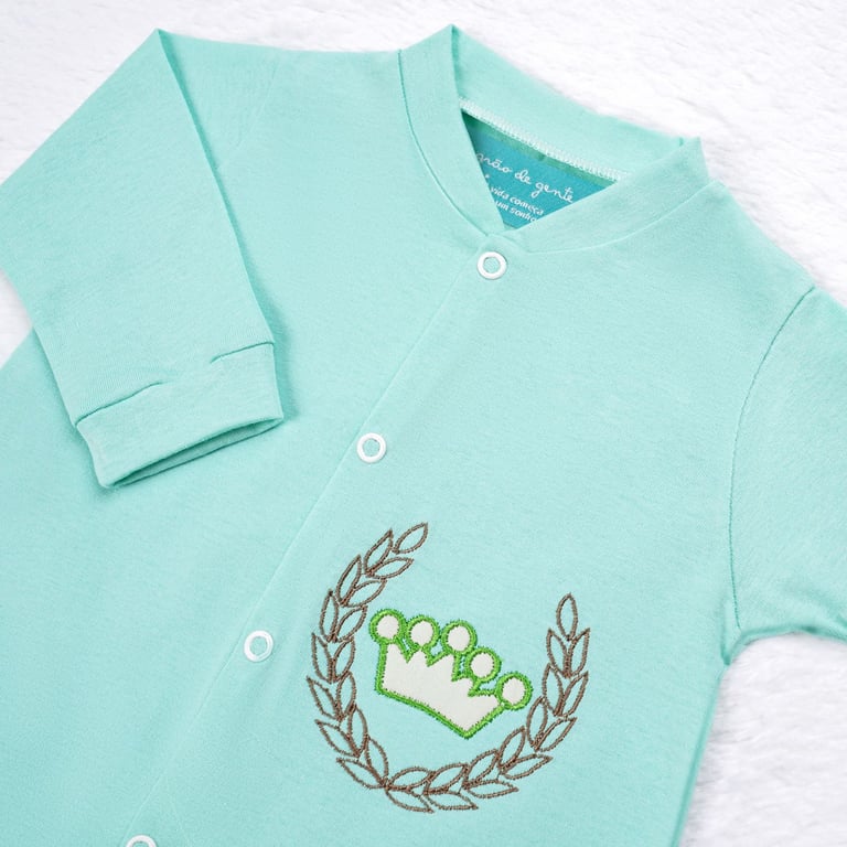 Saída Maternidade Realeza Verde Água 02 Peças — vista alternativa