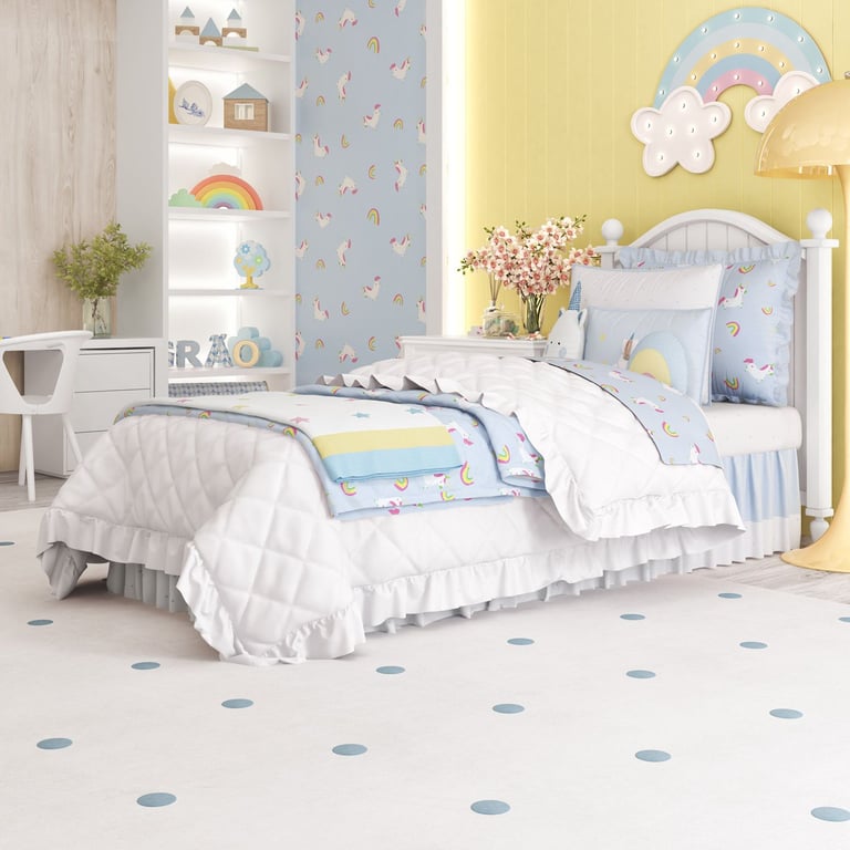 Kit Cama Infantil Solteiro Amiguinhas Unicórnio — vista alternativa