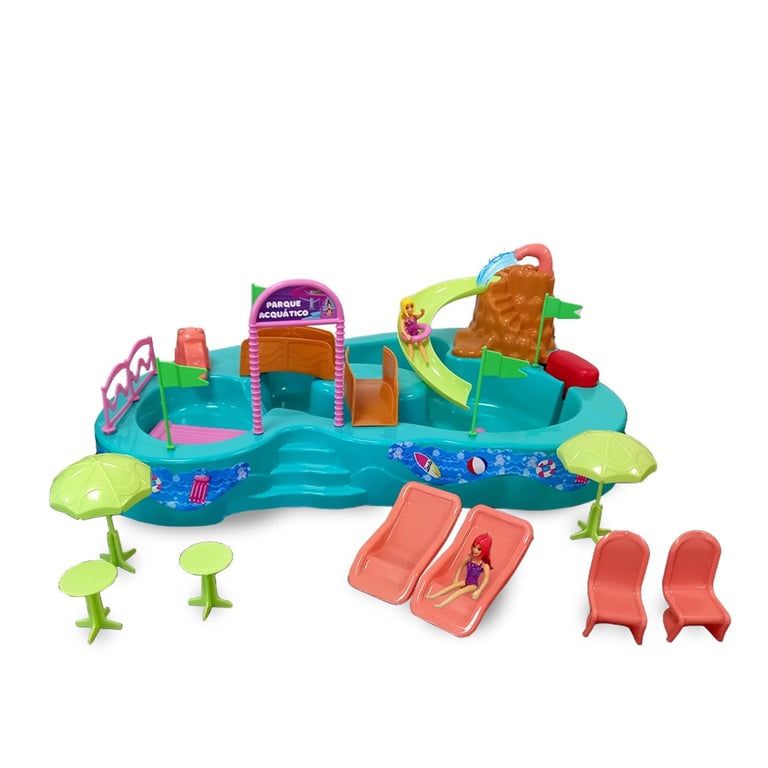 Parque Aquático com Bonecas e Acessórios