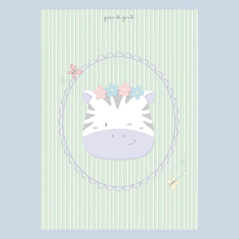 Pôster Adesivo Zebrinha Colorida