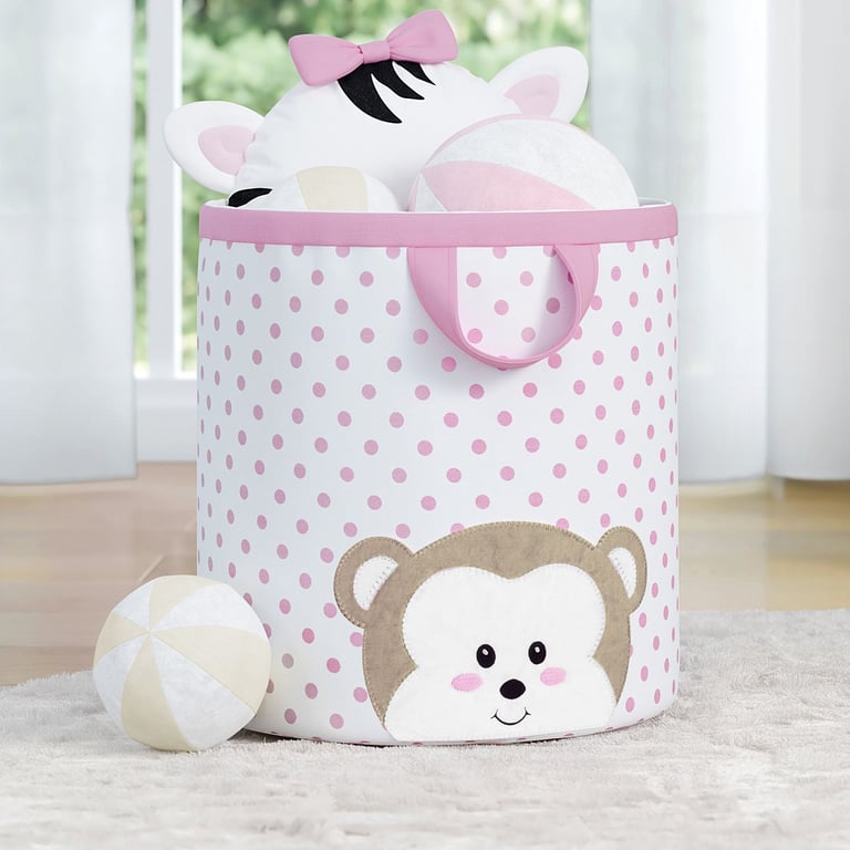 Cesto Organizador para Brinquedos Amiguinho Macaco 28cm