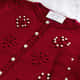 Casaquinho Tricot Coração e Pérola Vermelho - imagem 1