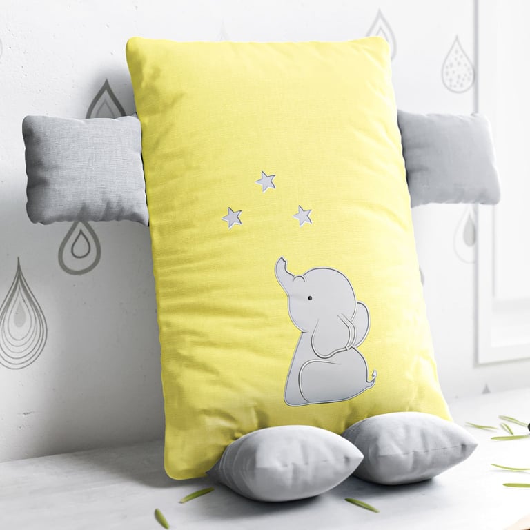 Naninha De Bebê Elefantinho Amarelo 32cm