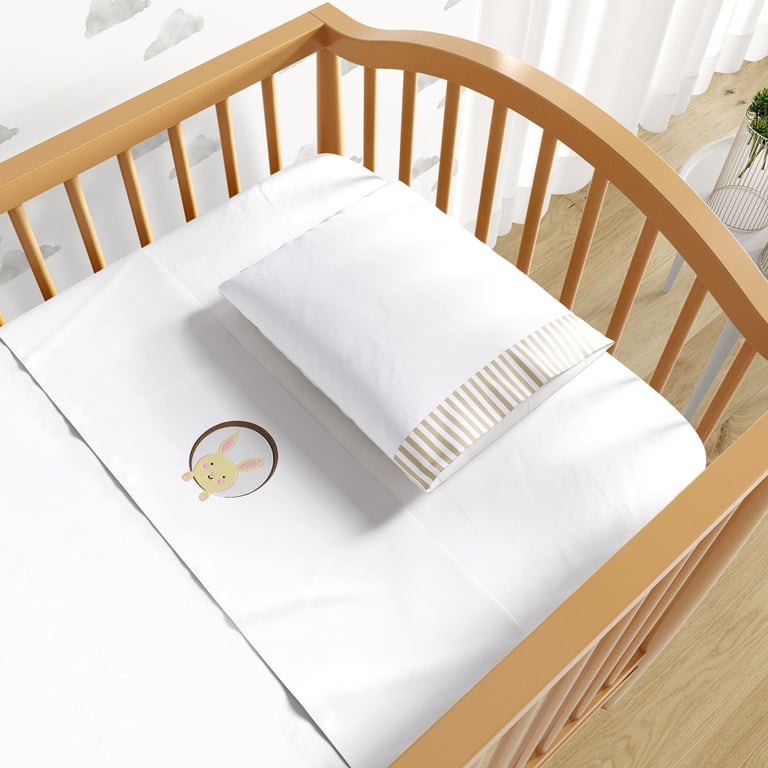 Jogo de Lençol Berço Bordado Coelhinho 3 peças — vista alternativa