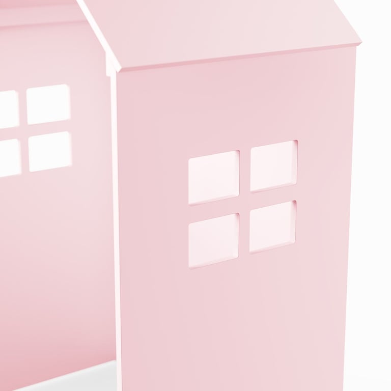 Casinha Montessoriana para Cabeceira Rosa 1,54m — vista alternativa