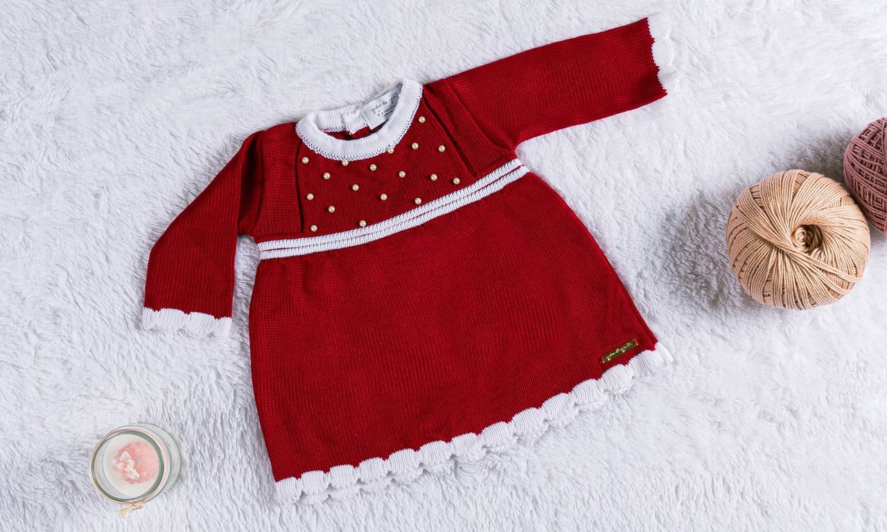 Vestido Tricot com Pérolas Verde