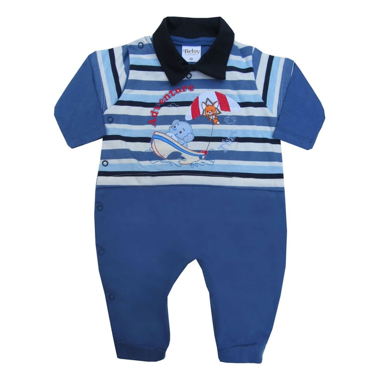 Macacão Longo Aventura 6 a 9 Meses