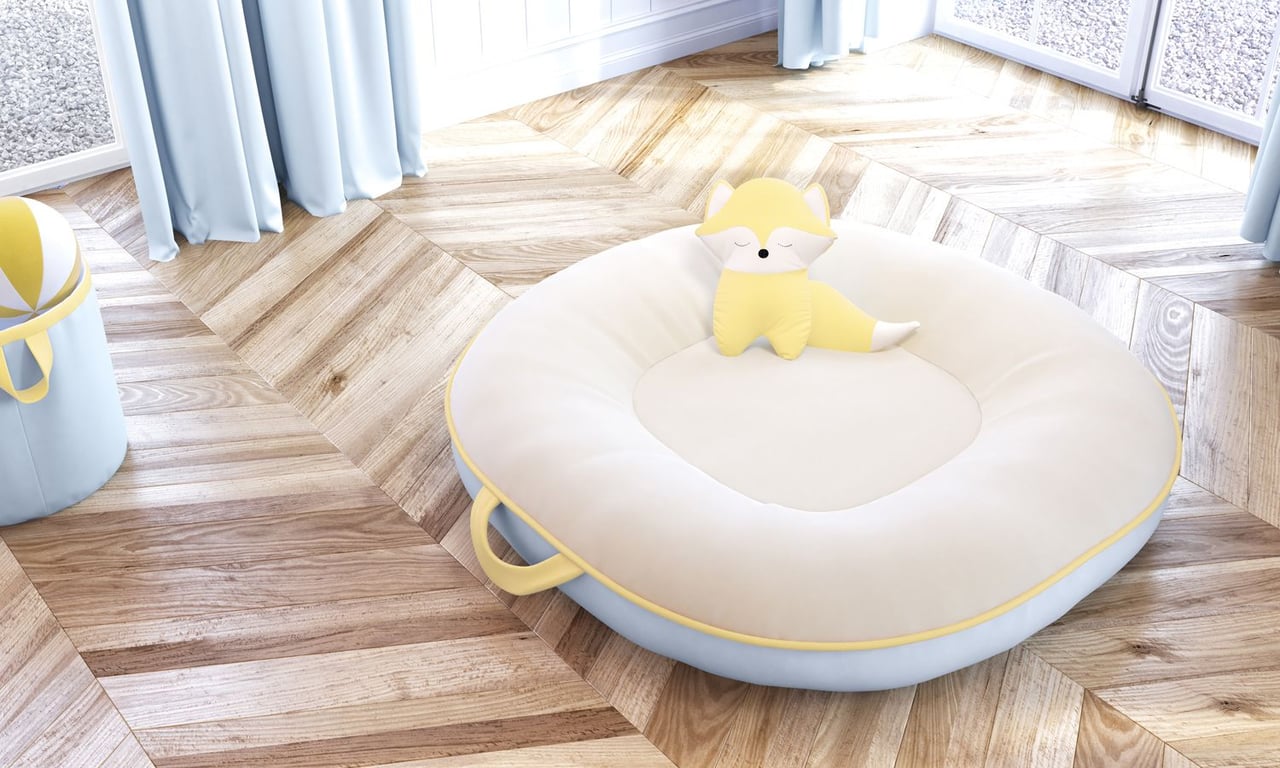 Ninho Bege, Azul e Amarelo 75cm