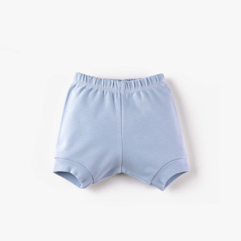 Shorts Bebê Tapa Fraldas Comfort em Algodão Egípcio Azul Bebê