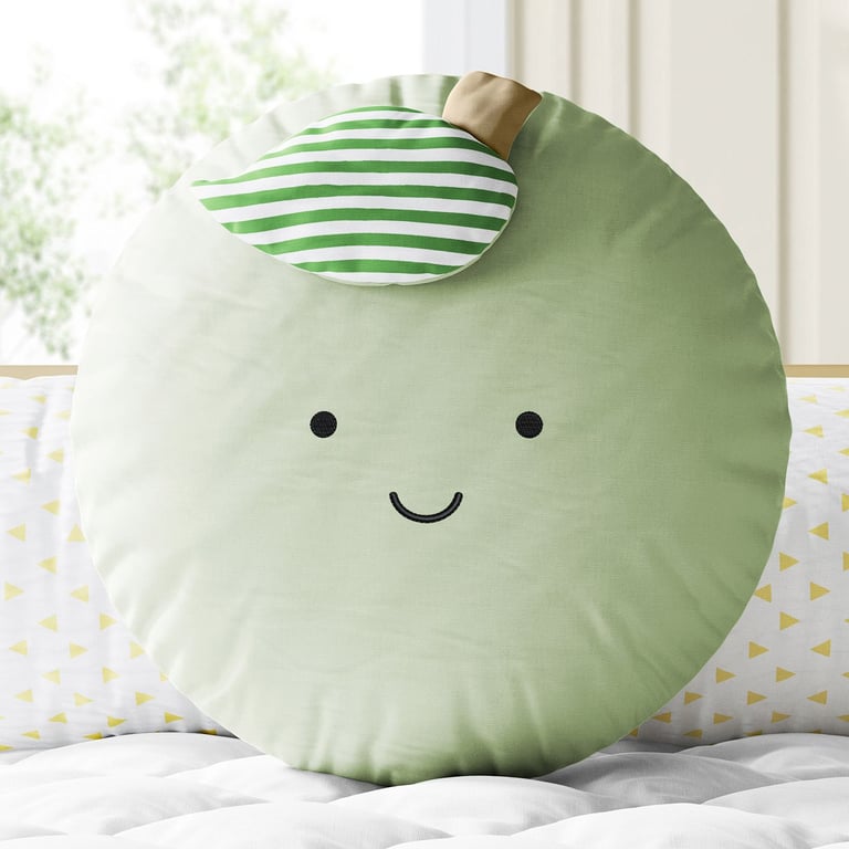 Almofada Redonda Amiguinha Maçã Verde 30cm