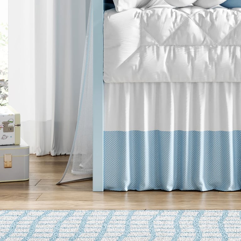 Saia de Berço Barra Poá Azul