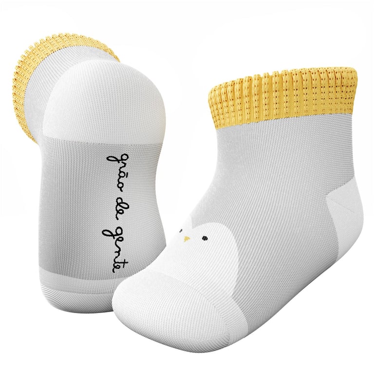 Kit Meia Bebê Listras e Pinguim 2 Pares — vista alternativa