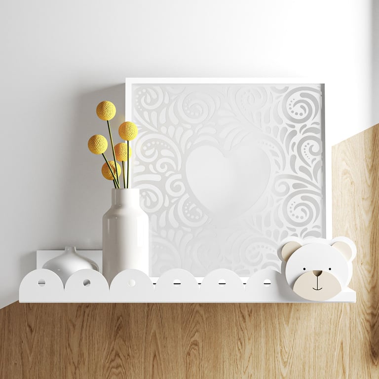Prateleira MDF Ursinho Clássico Branco — vista alternativa