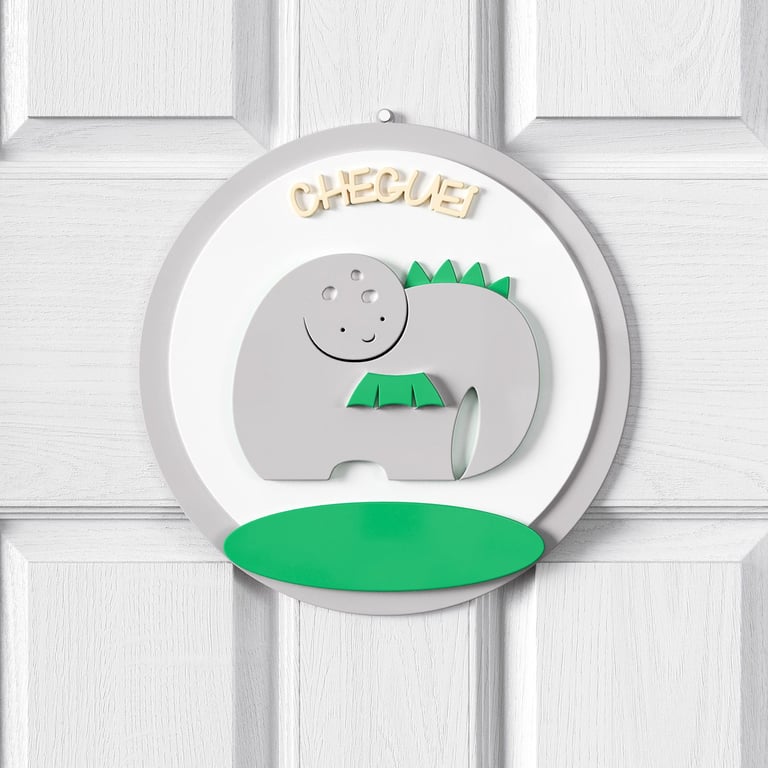 Porta Maternidade Personalizado Amiguinhos Dino