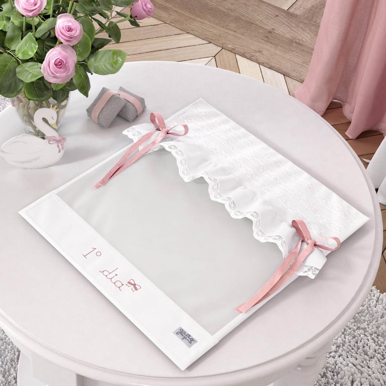 Saquinho Maternidade para Roupinhas Rendinha e Babados Primeiro Dia