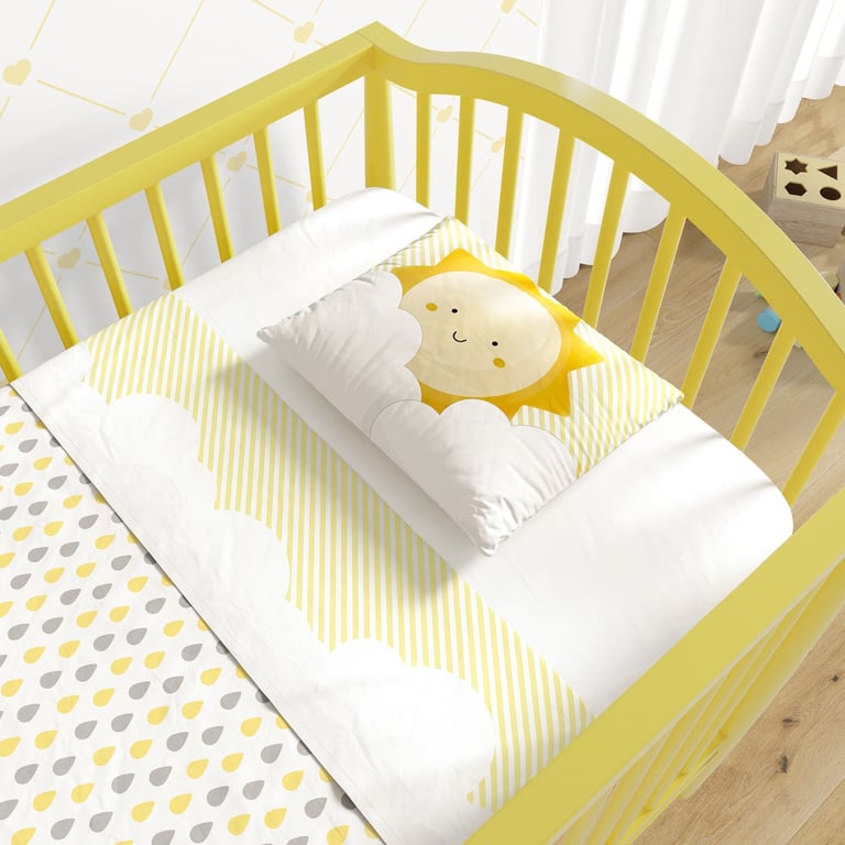 Jogo de Lençol Berço Nuvem de Algodão Azul 3 peças — vista alternativa