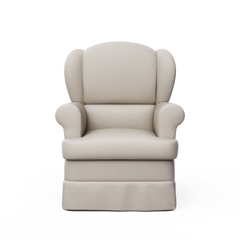 Poltrona Amamentação Sabrina Balanço Branco + Puff — vista alternativa