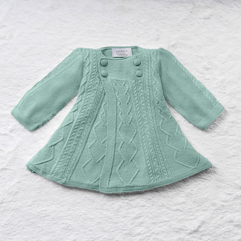 Saída Maternidade Tricot Casaco Princesa Rosa 03 Peças — vista alternativa