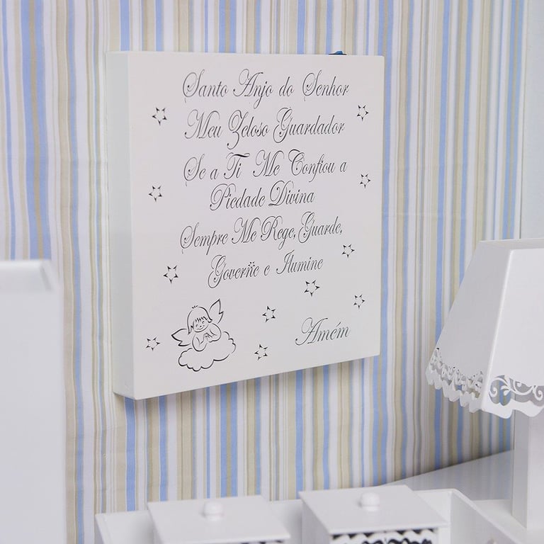 Quadro Led Oração Santo Anjo Azul — vista alternativa