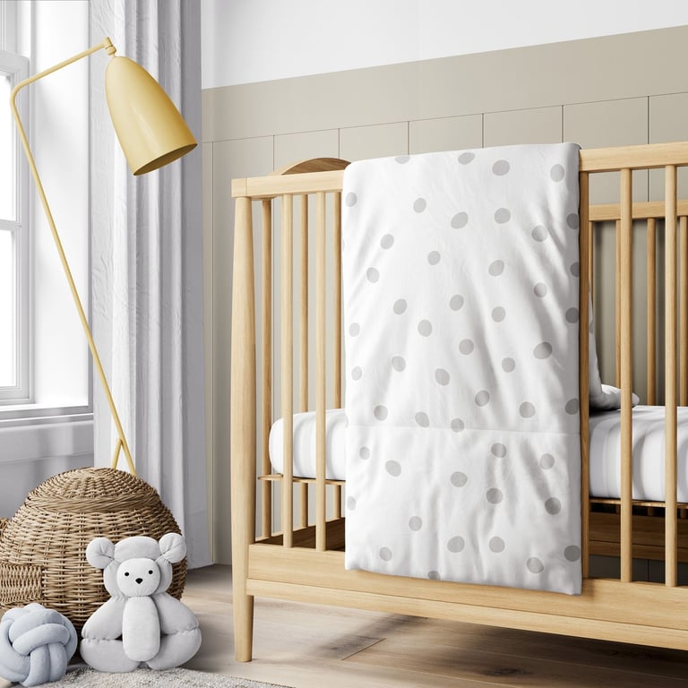 Edredom de Berço Maxi Poá Rosa — vista alternativa