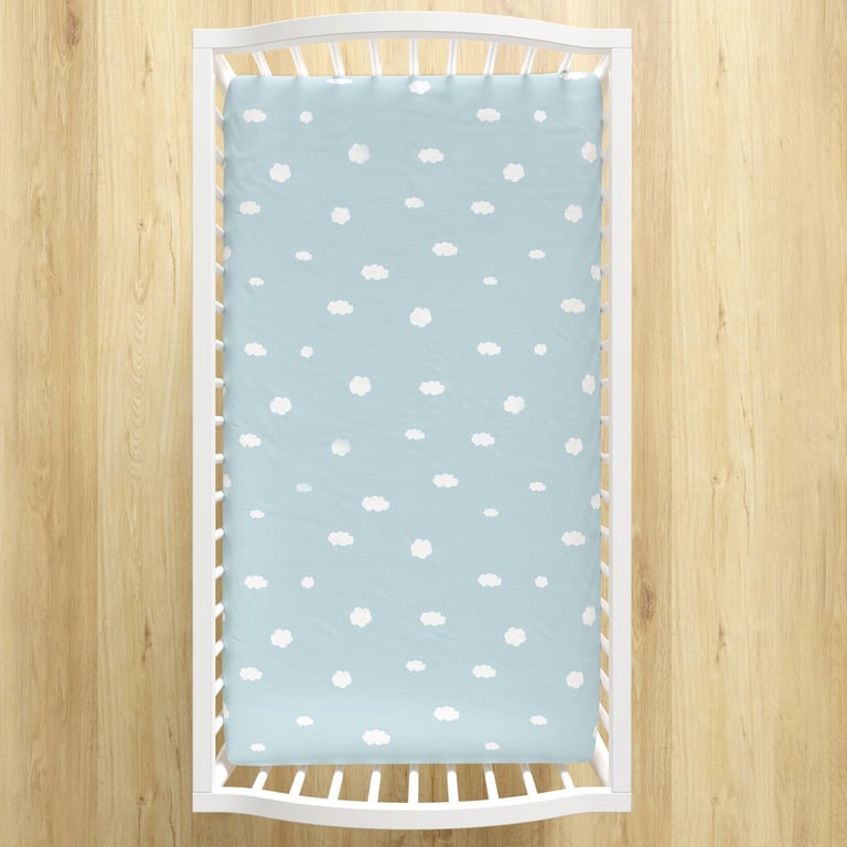 Lençol Berço com Elástico Nuvem Céu Azul — vista alternativa