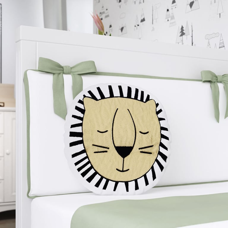 Almofada Redonda Leão Amiguinhos da Floresta 30cm