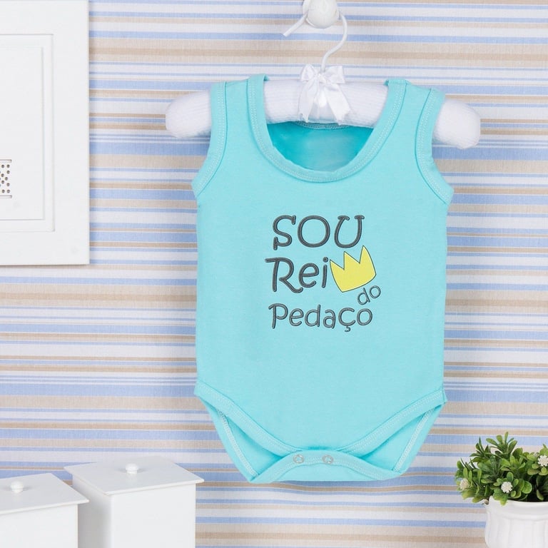 Body Regata Sou Rei do Pedaço Azul