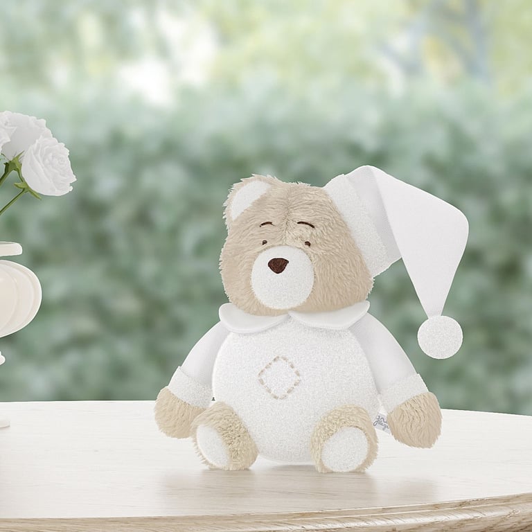 Urso de Pelúcia Soneca Branco 12cm