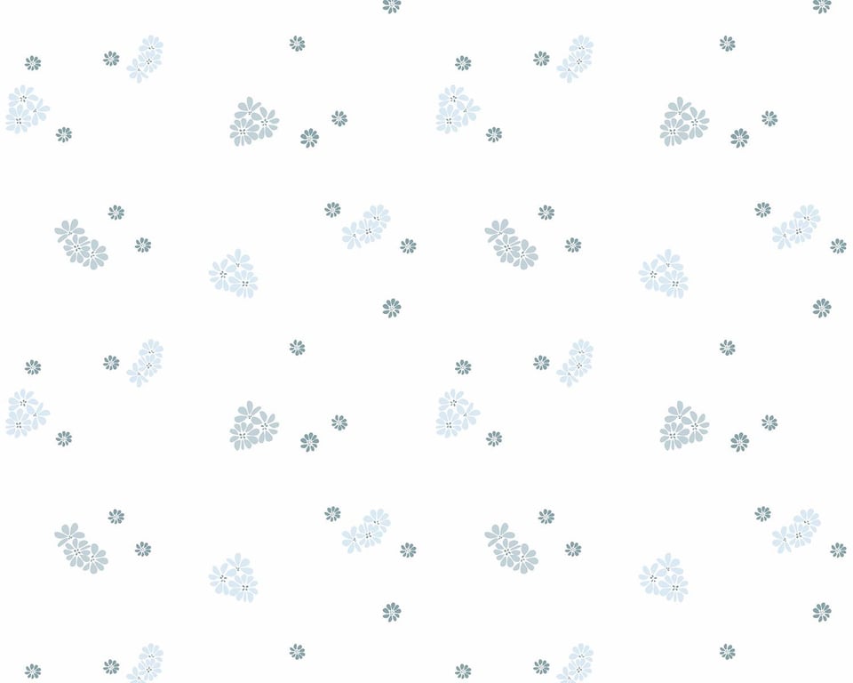 Papel de Parede Floralzinho Azul