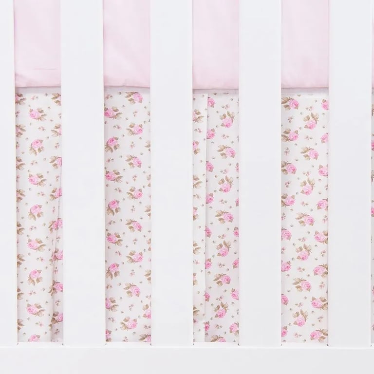Saia de Berço Primavera Baby Rosa