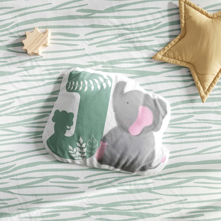 Almofada Safári Aquarela Letras de A a Z — vista alternativa