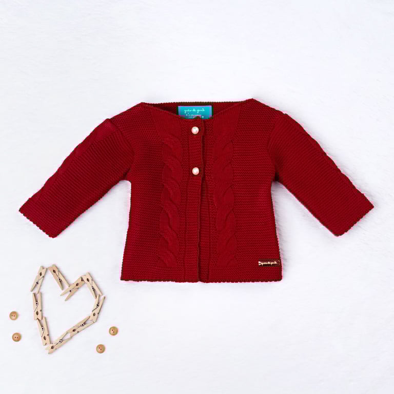 Casaquinho Tricot Trança Chique Rosé Nude