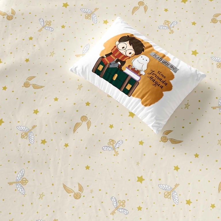 Jogo de Lençol Mini Cama Harry Potter e Coruja Edwiges — vista alternativa