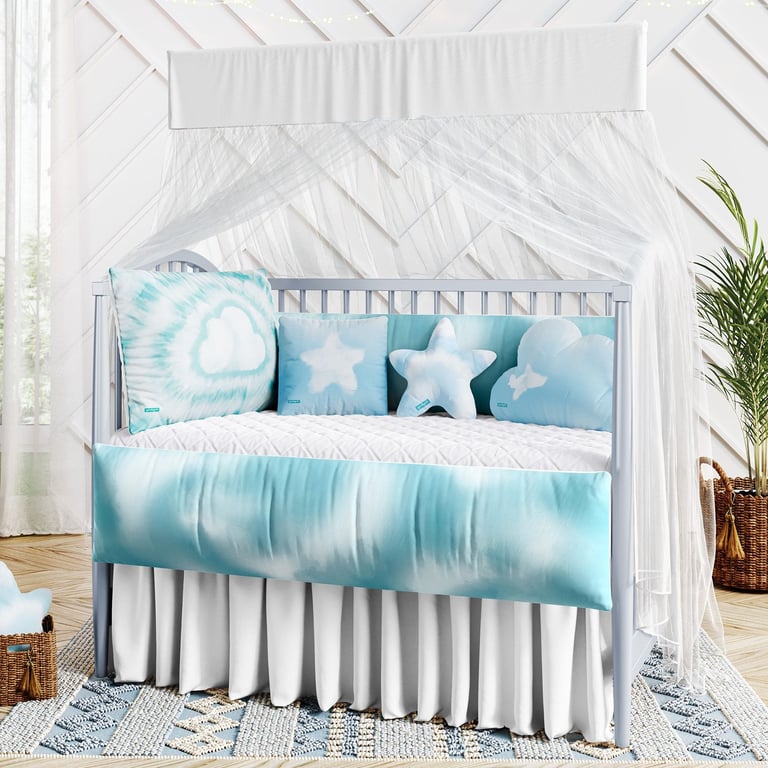 Kit Berço Tie Dye Céu Azul — vista alternativa