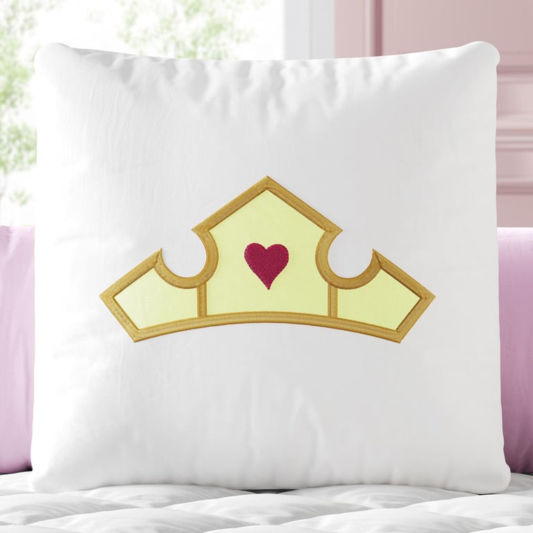 Almofada Quadrada Coroa Princesa Aurora