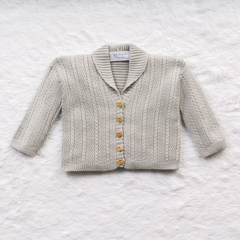 Casaquinho Tricot Monarca Cinza