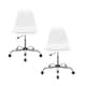 Kit Cadeira de Escritório Eames Cromada Branco - imagem 4
