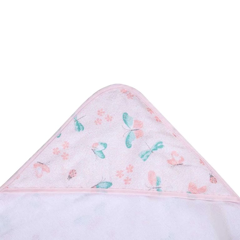 Toalha Felpuda Papizinha Karinho com Capuz Borboletas — vista alternativa