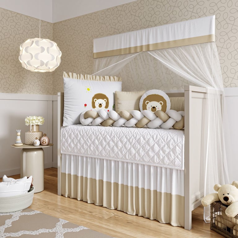 Kit Berço Trança Dudu Porco Espinho Bege — vista alternativa