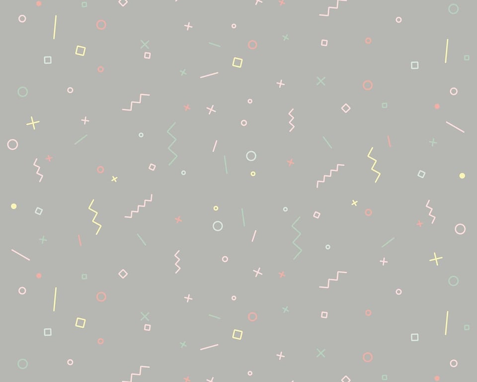 Papel de Parede FUN Fundo Cinza com Tons Pastéis