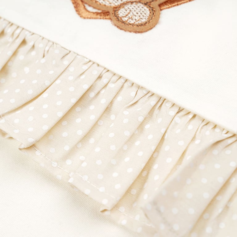 Macacão Ursinha Princesa Poá Amarelo Camomila — vista alternativa