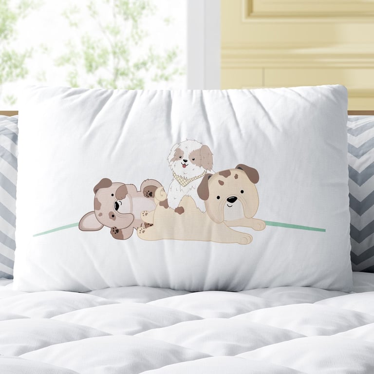 Almofada Retangular Cachorrinhos 35cm